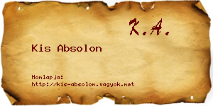 Kis Absolon névjegykártya