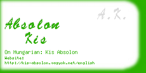 absolon kis business card